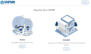 Registrasi Akun SNPMB 2024 untuk Siswa dan Sekolah/ Tangkap Layar Portal SNPMB