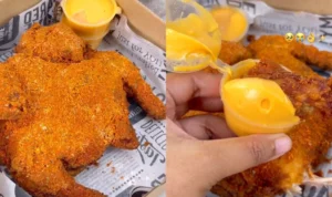 Satu Ayam Utuh Mirip Richeese Viral, Ini Resepnya/ Kolase TikTok @mardatillahika