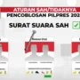 Ilustrasi Contoh Nyoblos Surat Suara Sah Pemilu 2024/ Tangkap Layar YouTube KPU RI
