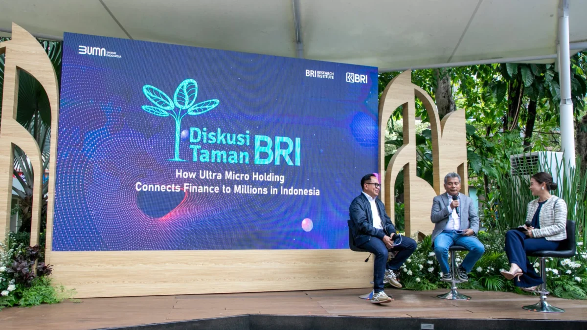 Lewat Digitalisasi, Holding Ultra Mikro BRI Group Permudah Layanan Keuangan Lebih Efisien Diskusi Taman BRI “How Ultra Micro Holding Connects Finance to Millions in Indonesia”/ Dok. Humas BRI