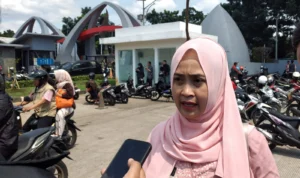 Ketua KPU Kota Bandung Wenti Frihadianti saat ditemui di Arcamanik, Kamis (25/01)