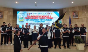 Pengurus DPC Organda Kota Bogor periode 2023-2028 saat dilantik di Aula Setda Kota Bogor, Jumat (26/1).