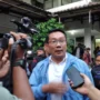 Ketua Tim Kampanye Daerah (TKD) Prabowo Gibran Jabar, Ridwan Kamil, saat penuhi panggilan Bawaslu Jabar, Senin (29/1).