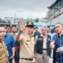 Wakil Wali Kota Bogor, Dedie A. Rachim bersama jajaran saat meninjau seumlah lokasi di kawasan Pasar Jambu Dua.