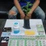 Obat Terlarang dan pohon ganja yang diamankan oleh pihak Kepolisian. Polres Sukabumi.