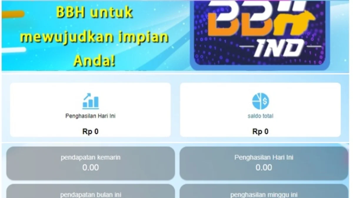 Aplikasi BBH yang kini Saldo milik anggotanya hilang semua menjadi 0.