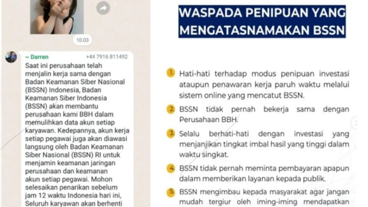 Pengumuman dari BBH Indonesia dan juga Klarifikasi dari BSSN.