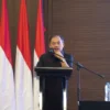 Sekretaris DPD PDI Perjuangan Jawa Barat Ketut Sustiawan saat memberikan penjelasan mengenai Pemilu 2024, Senin 26 Februari 2024.