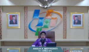 Harga Beras Naik, BPS Ungkap Alasannya! Plt Kepala Badan Pusat Statistik (BPS) Amalia A. Widyasanti saat pemaparan Rilis Berita Resmi Statistik di Jakarta, Kamis (1/2/2024). ANTARA/Maria Cicilia Galuh.