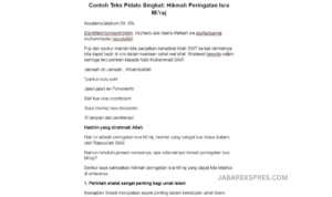 Contoh Teks Pidato Anak SD Isra Mi’raj Terbaru 2024, Singkat, Lucu dan Mudah Dihafal: Hikmah Peringatan Isra Mi’raj Contoh Teks Pidato Isra Mi'raj untuk Anak SD, Singkat, Lucu dan Mudah Dihafal/ JabarEkspres.com