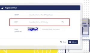 Laman Pendaftaran Akun DJP Online, Ini Cara Aktivasi Kode EFIN Terbaru/ Tangkap Layar Laman DJP Online