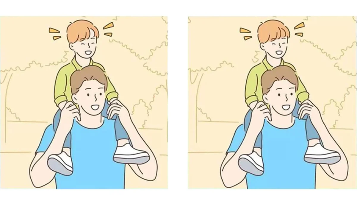 Tes Gambar: Temukan Perbedaan dalam 25 Detik dalam Gambar Ayah dan Anak