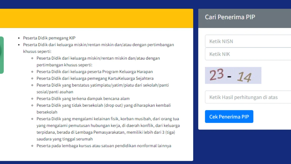 Penerima Manfaat Program Bantuan PIP Kemdikbud 2024