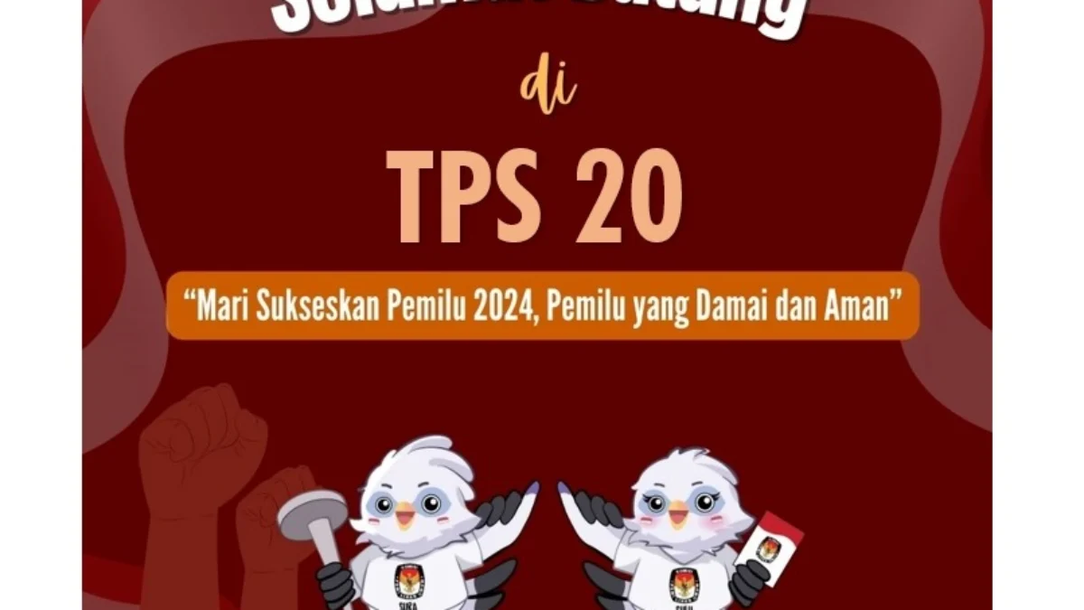 contoh Poster Selamat Datang di TPS untuk Pemilu 2024, Referensi Bagi KPPS/ JabarEkspres.com