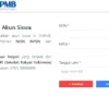 Laman Registrasi Akun SNPMB Siswa 2024/ Tangkap Layar SNPMB