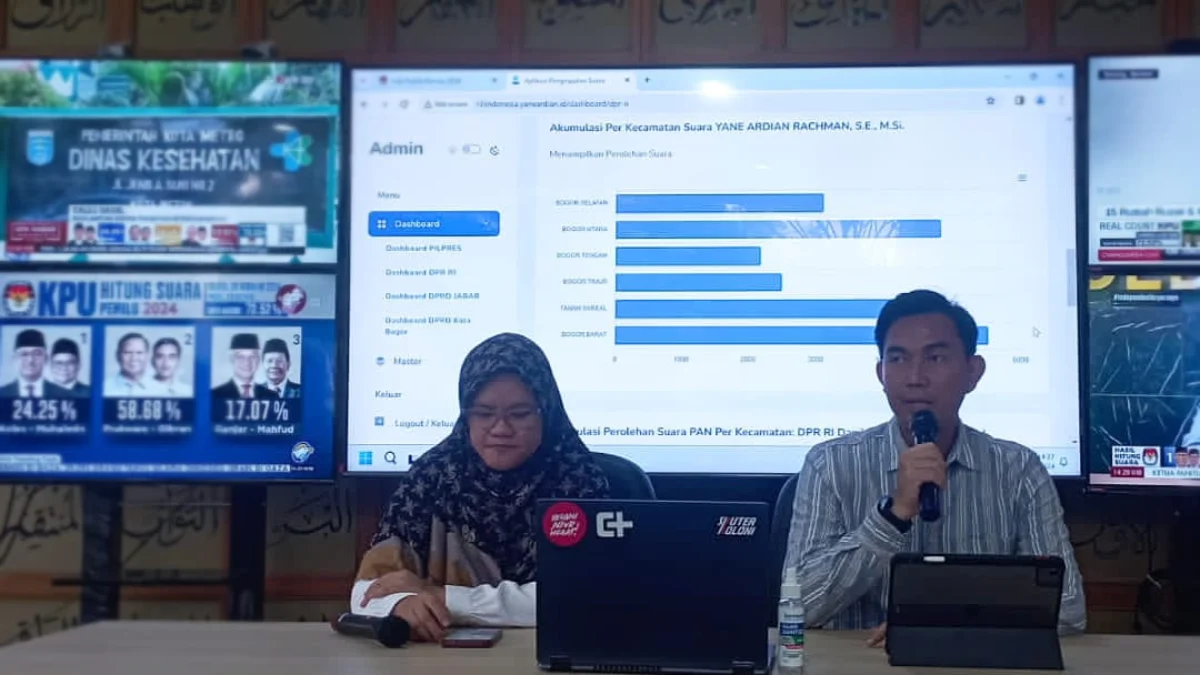 Juru Bicara Tim Pemenangan Yane Ardian, Toto Sugiarto saat memberikan keterangan. (Yudha Prananda / Jabar Ekspres)
