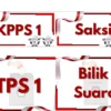 Tulisan di Meja TPS Pemilu, KPPS 1-7, Saksi, Nomor TPS hingga Bilik Suara/ Kolase JabarEkspres.com