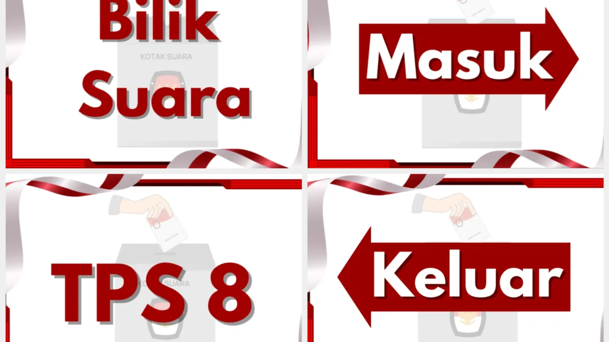 Link Download Tulisan di TPS, Nomor, Pintu Masuk, Keluar dan Lainnya/ Kolase JabarEkspres.com