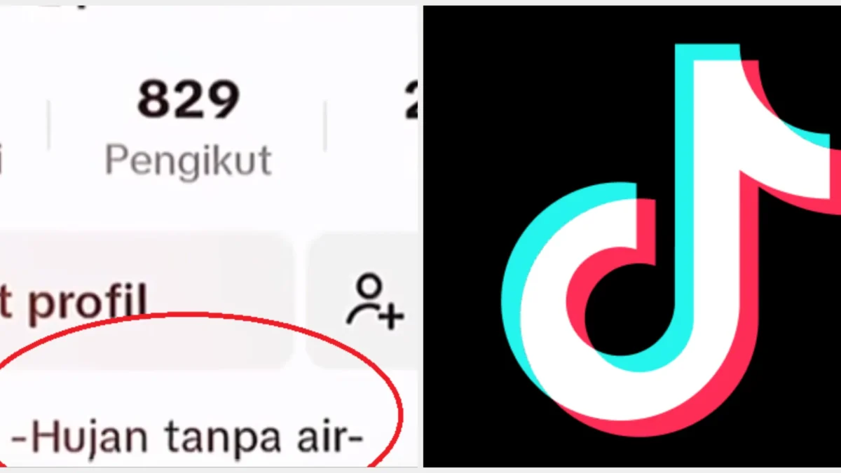 Arti Tren Hujan Tanpa Air, Viral Jadi Bio Warganet di TikTok, Maknanya Dalem Banget! Viral Tren Hujan Tanpa Air di Bio TikTok/ Kolase TikTok @penti911 dan Logo TikTok