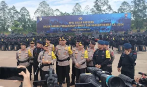 Jelang Pemilu 2024, Komjen Pol Fadli Imran saat memberikan keterangan kepada wartawan, Rabu (7/2).