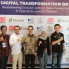 Pimpinan Aptiknas bersama sejumlah stakeholder usai menggelar kegiatan Digital Transformation Day di IICC, Kota Bogor, Kamis (22/2). (Yudha Prananda / Jabar Ekspres)