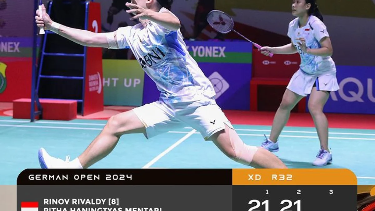 Lawan Tuan Rumah German, Rinov/Pitha Menang Dua Gim Langsung Well done Rinov/Pitha berhasil maju ke babak 16 besar menyusul Rehan/Lisa ( Instagram: badminton.ina)