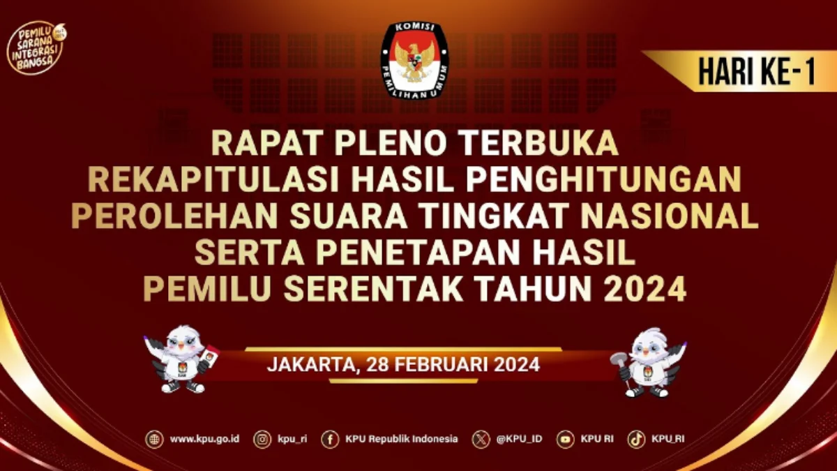 KPU Siap Gelar Rekapitulasi Nasional Hasil Pemilu 2024 Mulai Hari ini