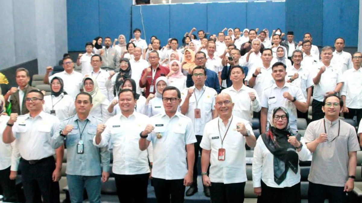 Bogor Inovation Award 2024 Diharapkan Perkuat Inovasi Berbagai Sektor Wali Kota Bogor, Bima Arya bersama jajaran saat menghadiri Kick Off Bogor Inovation Award 2024 di Auditorium Perpustakaan Kota Bogor, Rabu (28/2). (Yudha Prananda / Jabar Ekspres)