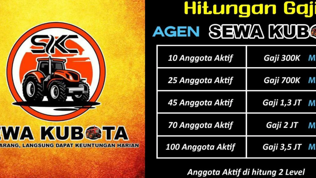 Aplikasi Sewa Kubota Investasi Terbaru Terbukti Aman? Berikut Penjelasannya Aplikasi Sewa Kubota Investasi Terbaru Terbukti Aman? Berikut Penjelasannya
