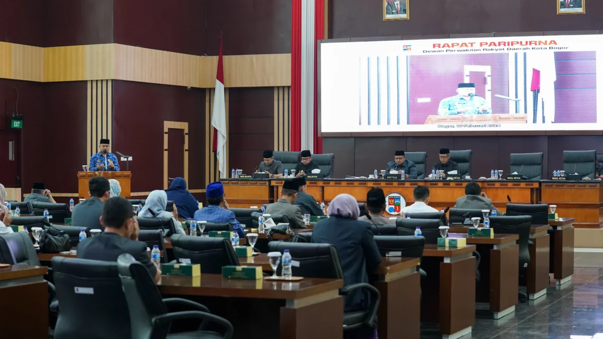 Suasana rapat paripurna DPRD Kota Bogor dan Pemkot Bogor. (Yudha Prananda / Jabar Ekspres)