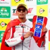 Pebalap  Astra Honda Racing Team, Herjun Atna Firdaus berhasil mengukir prestasi Gemilang.