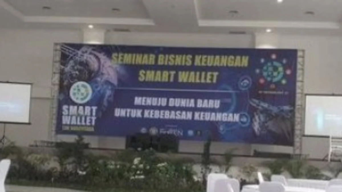 ILustrasi Acara Smart Wallet yang selalu membagi-bagikan hadiah.