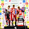 Herjun Atna Firdaus berhasil meraih podium tertinggi di Thailand. (dok Honda)