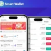 Tampilan depan aplikasi Msart Wallet tidak berubah meski ganti domain baru.
