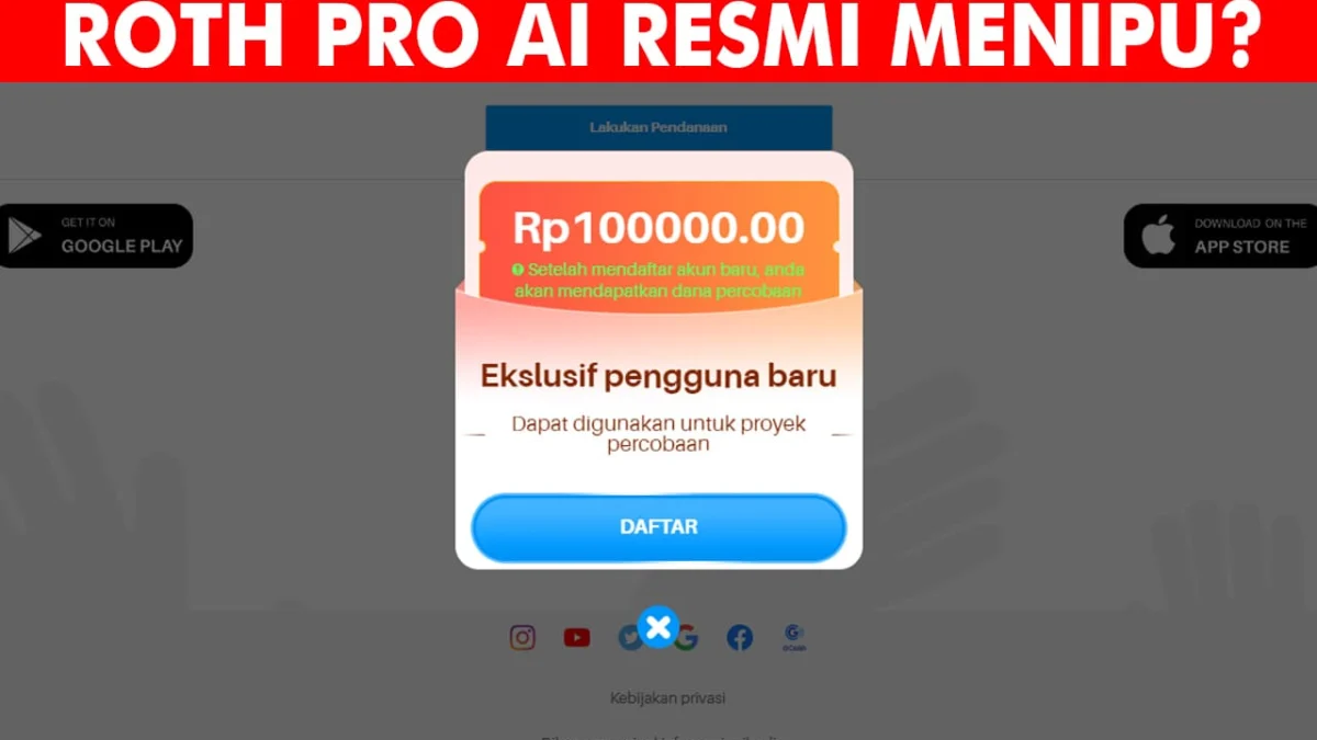 Aplikasi Penghasil Uang Roth Pro Diduga Sudah Scam!
