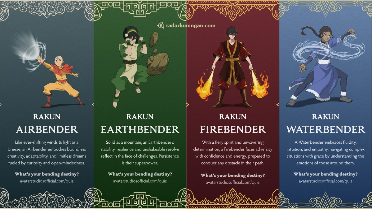 Link Quiz Avatar 2024, Apa Elemen Kepribadian Kamu?