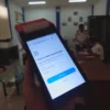Aplikasi untuk pembayaran retribusi parkir Dinas Perhubungan Kota Banjar error, lantaran terganggu akses jaringan internetnya yang mengalami kendala, Rabu 26 Maret 2024. (Cecep Herdi/Jabar Ekspres)