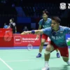 Potret Apriani Rahayu/Siti Fadia Silva Ramadhanti saat melawan pasangan Korea Kim Seo Yeong/Kong Hee Yong (Instagram: badminton.ina)