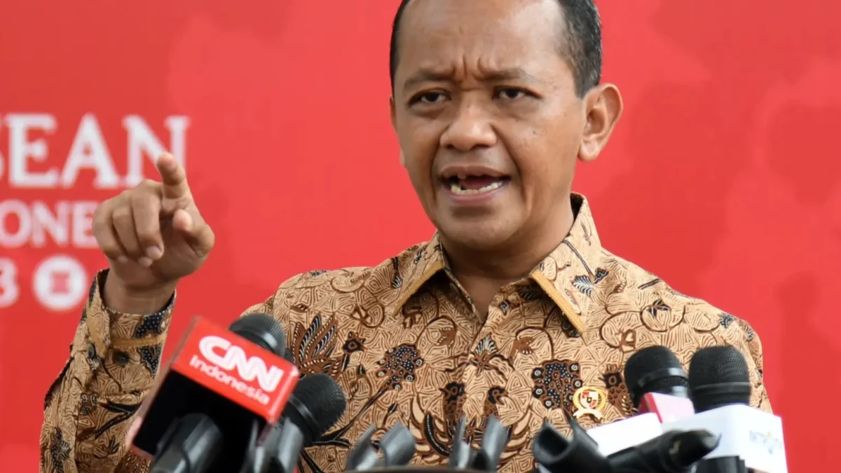 Menteri Investasi/Kepala Badan Koordinasi Penanaman Modal (BKPM) Bahlil Lahadalia.