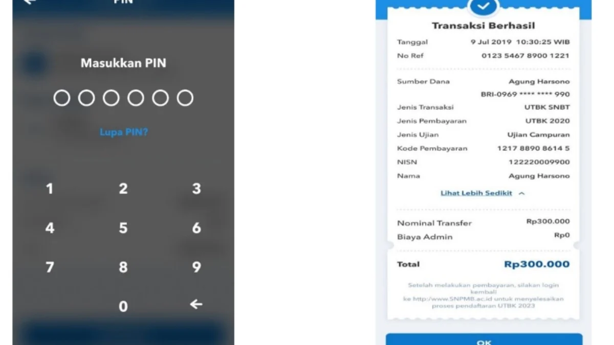 Cara Bayar UTBK 2024 di Bank BRI dan BRImo/ Tangkap Layar Panduan Pembayaran UTBK Bank Mandiri/ SNPMB