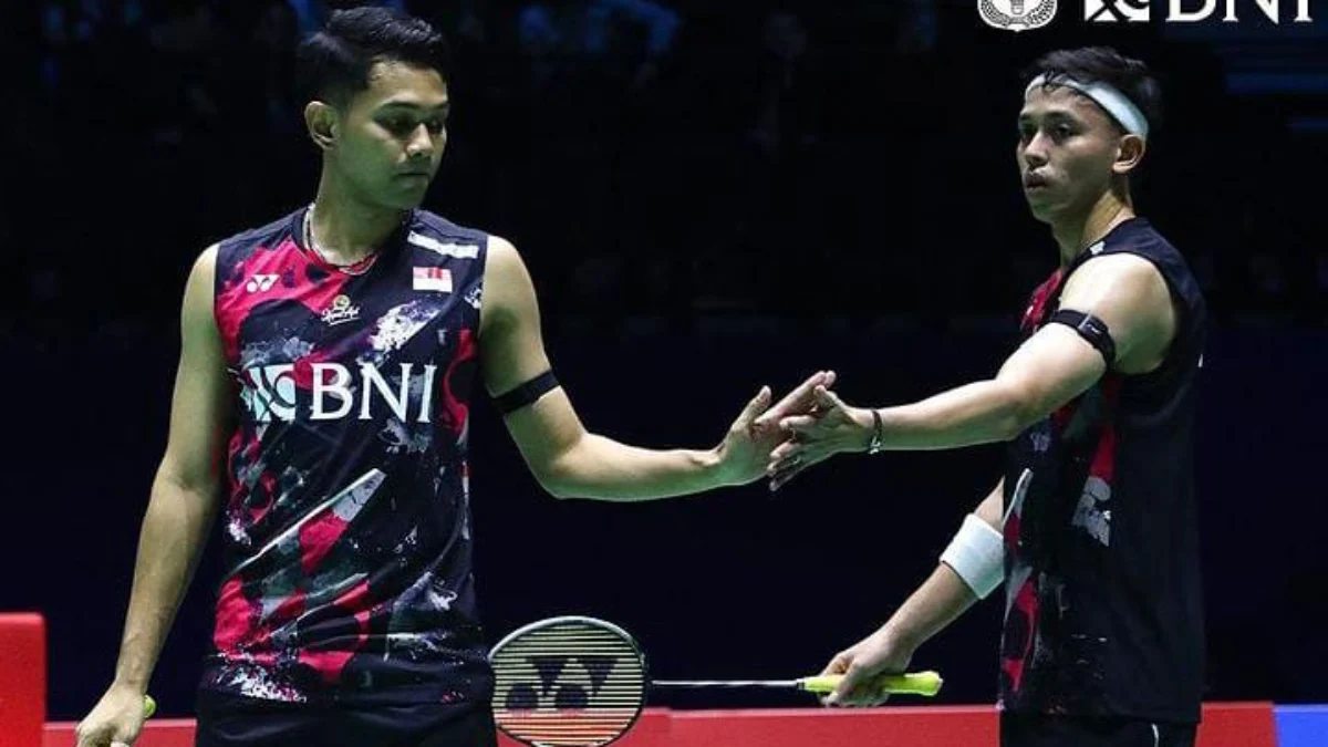 Potret Fajar/Rian dalam laga French open 2024 ( Instagram badminton.ina)