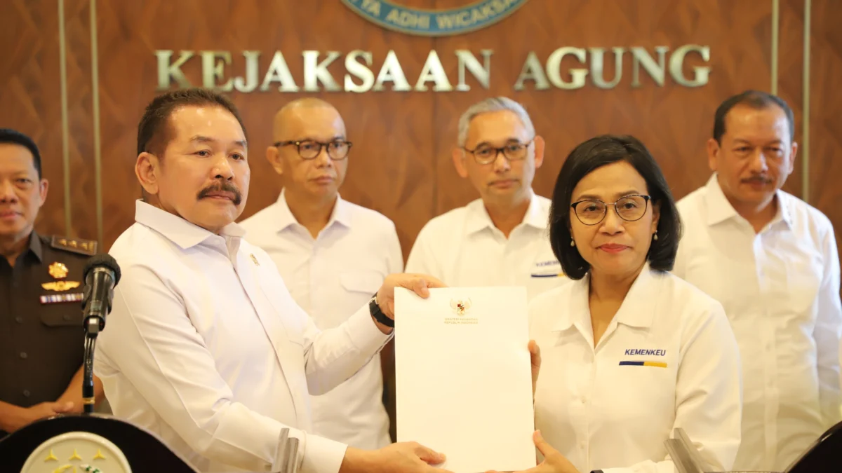 Menteri Keuangan RI Temui Jaksa Agung, Bahas Dugaan Korupsi dalam Pembiayaan Ekspor Nasional oleh LPEI Pertemuan Jaksa Agung dengan Menteri Keuangan RI/istimewa/