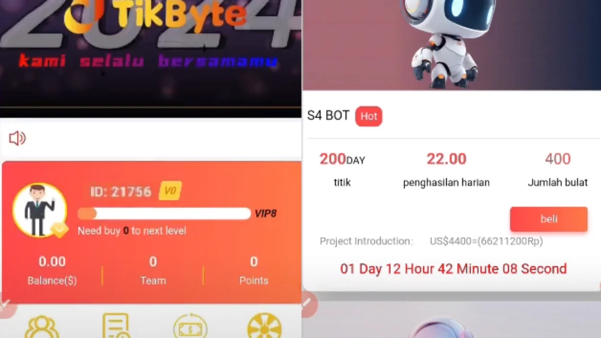 Akhirnya Aplikasi Investasi Tikbyte Scam! Para Member Tidak Bisa Lakukan Penarikan