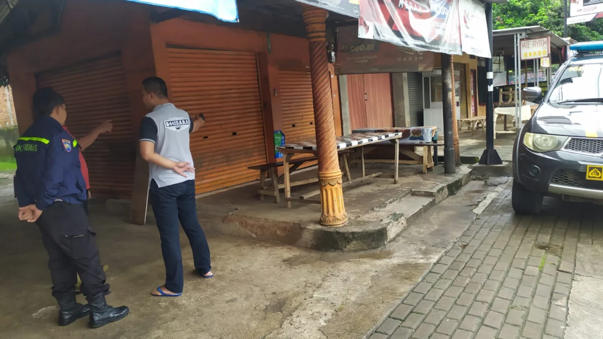 Polsek Jonggol di lokasi perang sarung/Foto:Istimewa/