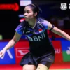 Gregoria Mariska Tunjung saat berlaga di Swiss Open 2924 (Instagram: badminton.ina)