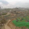 Foto udara proses pembangunan di Kawasan Inti Pusat Pemerintahan (KIPP) Ibu Kota Negara (IKN) Nusantara.