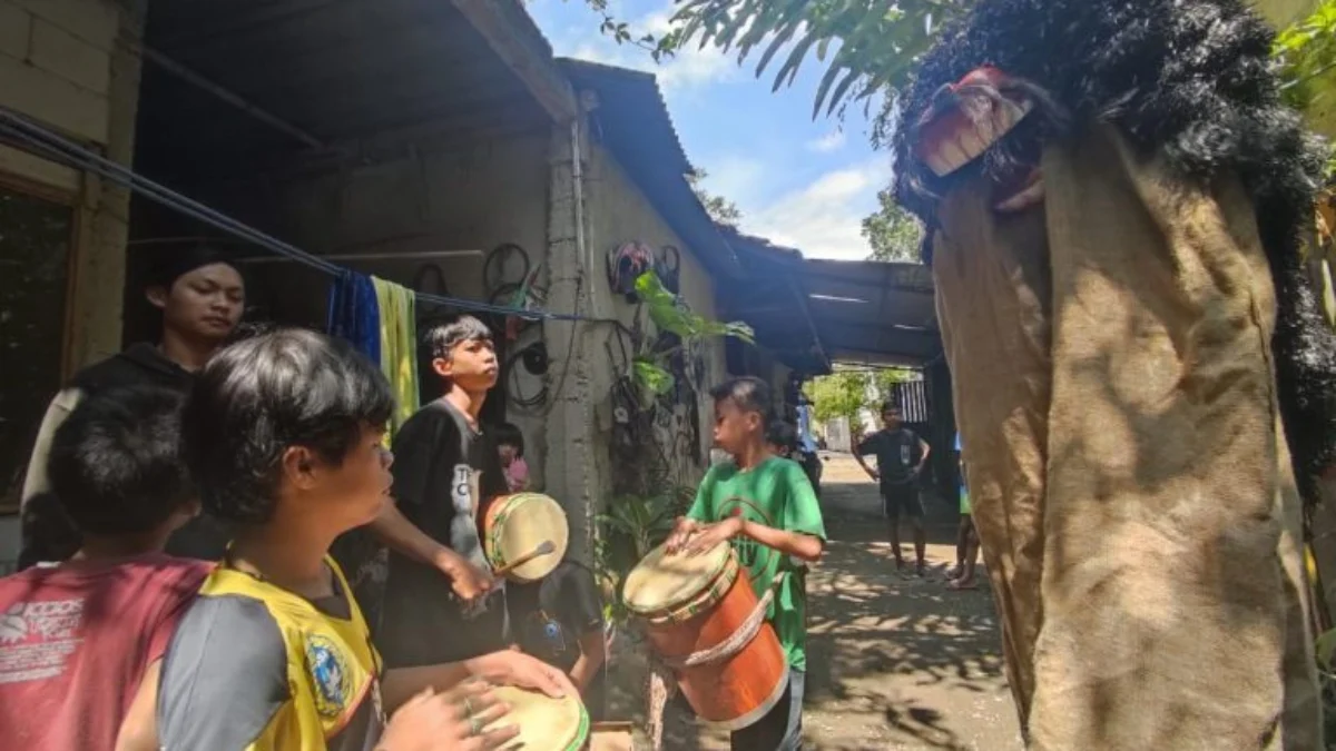 Salah satu grup Pagelaran Seni Reak, Grup Mustika Sunda di Ujungberung, Kota Bandung.