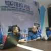 Kepala BPJS Kesehatan Cabang Banjar, Agus Supratman (dua kanan) saat menggelar konferensi pers di Kantor BPJS Banjar, Kamis 21 Maret 2024.