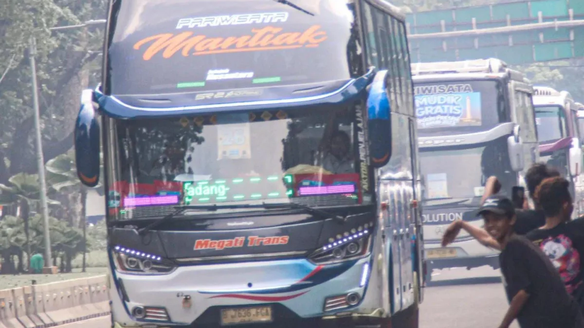Ilustrasi: Bus mudik gratis dari Pemkot Bogor tahun lalu.