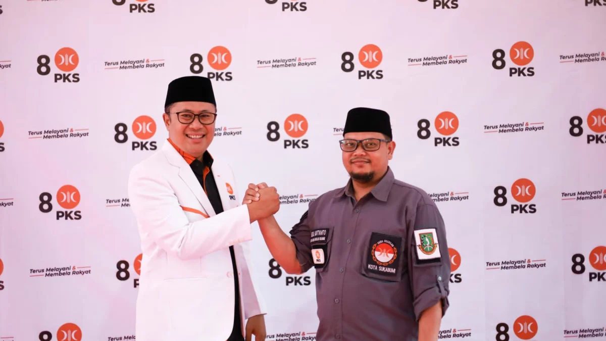 Achmad Fahmi (kiri) dan Ketua Gema Keadilan Kota Sukabumi, Rizal Adityanto (Kanan).